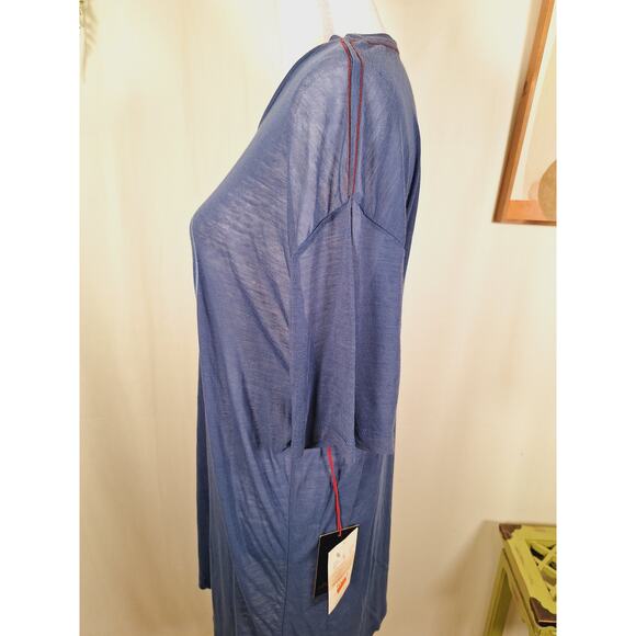 RVCA Triblend Burnout Women's Sheer Blue Shirt NWT - Picture 5 of 8